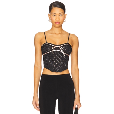 [春季新品]For Love & Lemons 爱柠檬 紧身胸衣 黑色REVOLVE