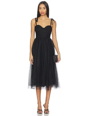 ASTR the Label KARYME 中长款连衣裙 黑色REVOLVE小众新款