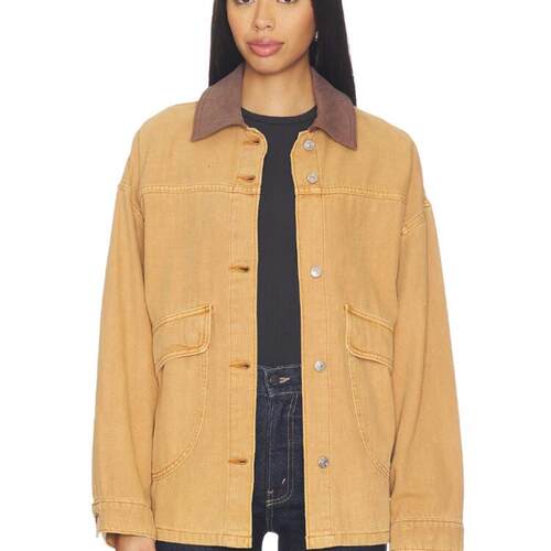 Free People 美式复古经典拼色工装外套秋冬 REVOLVE