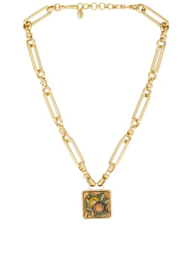 Brinker + Eliza ADELINE 垂褶项链 金属金色REVOLVE小众新款