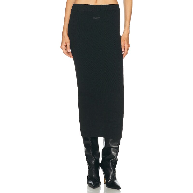 Fear of God ESSENTIALS黑色半裙修身简约风半身裙秋冬REVOLVE