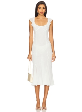 Camila Coelho ALDA 裙子 象牙白REVOLVE小众新款