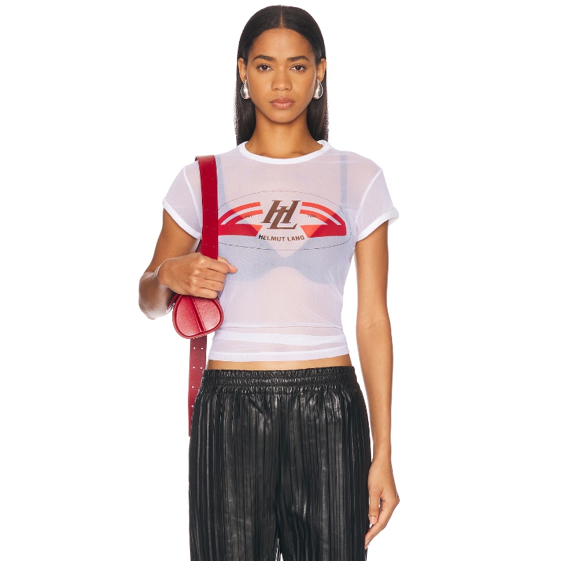 Helmut Lang 夏季T恤 白色REVOLVE小众新款