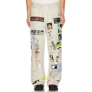 Paly Hollywood MOVIE MADNESS 运动裤 淡灰色REVOLVE小众新款