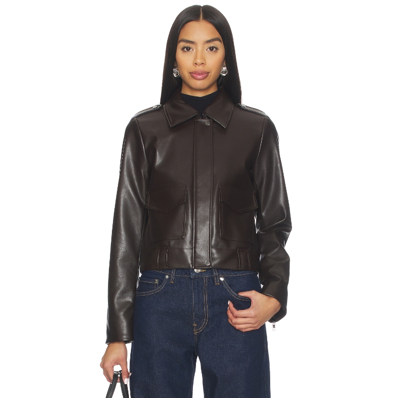 PISTOLA BEX 夹克 巧克力色 美式休闲风REVOLVE小众新款