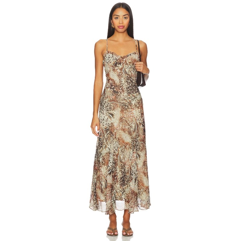 [冬季新品]ASTR the Label MAERYN 长裙灰褐色REVOLVE小众,女装/女士精品,连衣裙,淘宝优惠券,粉丝福利购,淘宝优惠卷