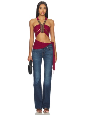 [春季新品]Jaded London 上装酒红色辣妹风REVOLVE