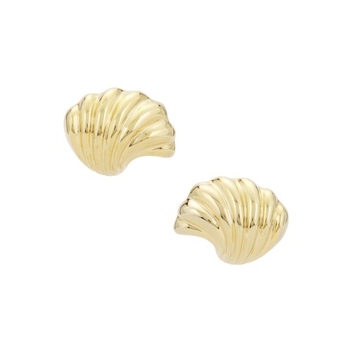 LELET NY金色耳饰优雅风夏季新品贝壳造型REVOLVE