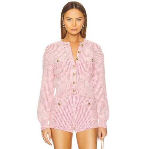 [秋冬新品]MAJORELLE ESTELLE 开衫 粉色羊毛衫REVOLVE小秋冬