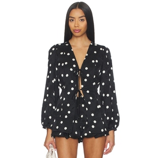 MEERA Gah 上装 黑色 Lisa y2k辣妹风REVOLVE小众新款 Says