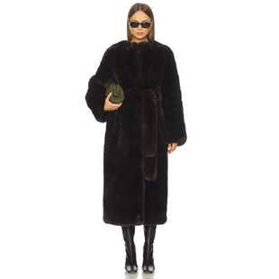 Gaia 性感REVOLVE小众新款 MARTINA 棕色 大衣 Cult