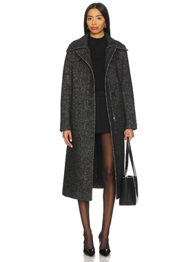 Soia & Kyo IRENA 大衣 黑色 老钱风REVOLVE小众新款