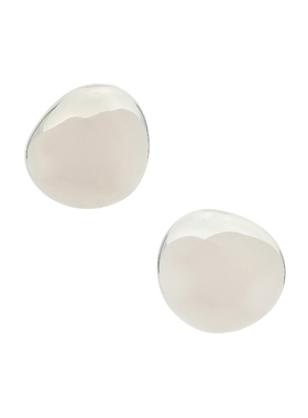 Ettika POLISHED PEBBLE 铆钉耳饰 金属银色 REVOLVE小众新款