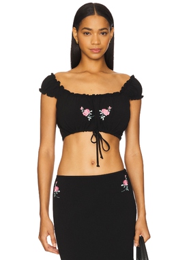 Bella Venice ROSE 上装 黑色REVOLVE小众新款