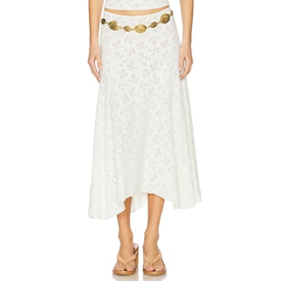 LIONESS TIDAL 半身裙 白色 性感风REVOLVE小众新款