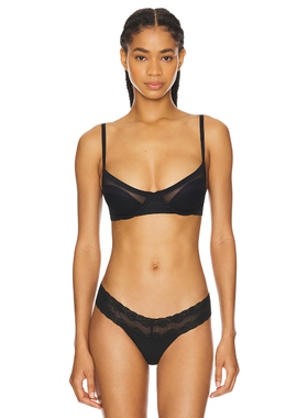 [冬季新品]Natori SCOPE BALCONETTE CONTOUR 胸罩 黑色REVOLVE