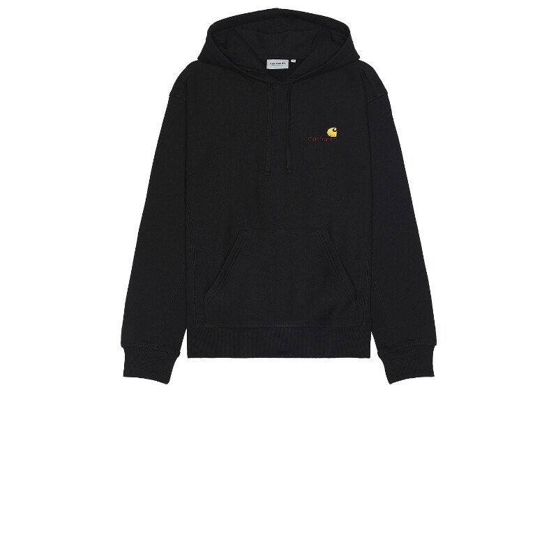 Carhartt WIP黑色卫衣连帽抽绳通勤风长袖早秋新品REVOLVE