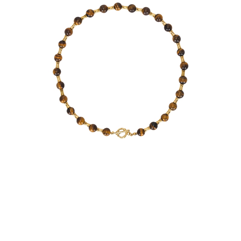 Amber Sceats DAWSON 珠饰项链 棕色REVOLVE小众新款