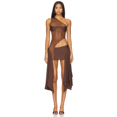 Sketch-Y x REVOLVE Tricot Mesh Dress 棕色REVOLVE小