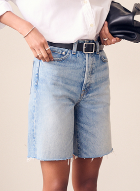 GRLFRND JULES 短裤 蓝色 美式休闲风REVOLVE小众新款