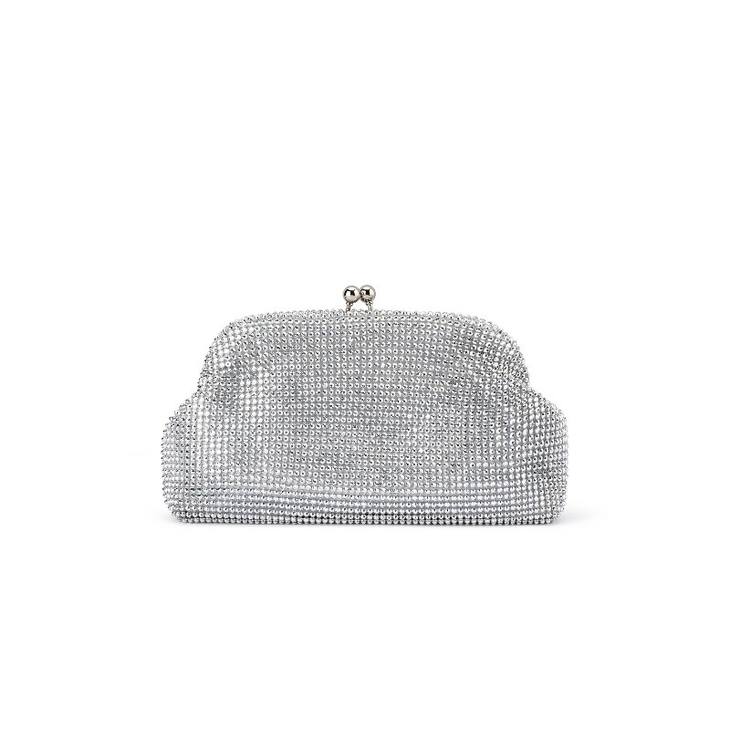 olga berg ELA 手拿包 金属银色REVOLVE小众新款