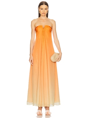 Cult Gaia JANELLE 长裙 橘红色 性感礼服REVOLVE小众新款