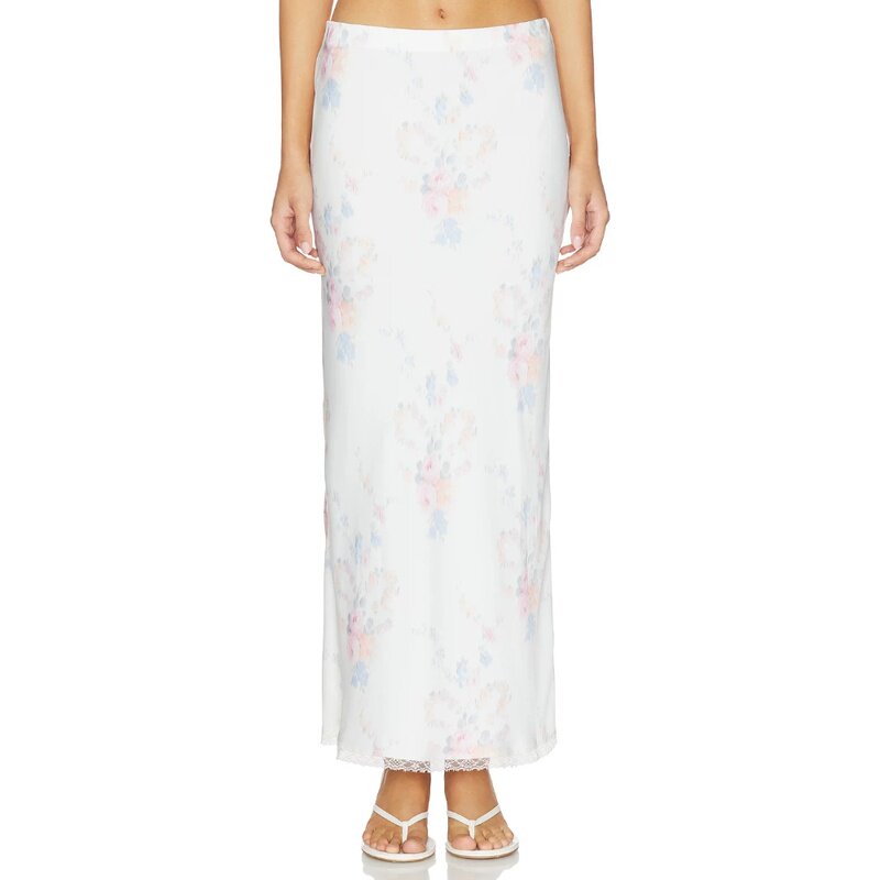 LoveShackFancy KALO SKIRT 半身裙 Revolve小众休闲蕾丝印花新款