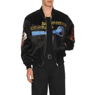 MARIA 黑色REVOLVE小众新款 NECK 越南夹克 FACE WACKO