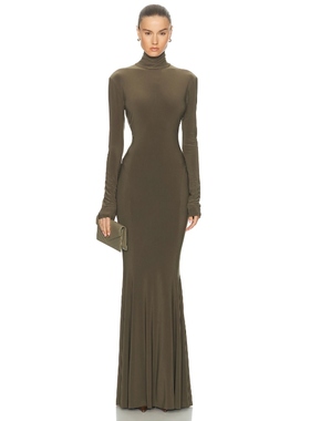 Norma Kamali 诺玛 卡玛丽 长款内搭连衣裙修身裙子REVOLVE新款