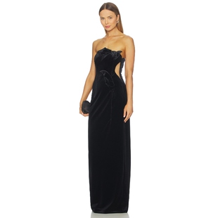 黑色REVOLVE小众新款 LEO 长裙 MARILYN LIN