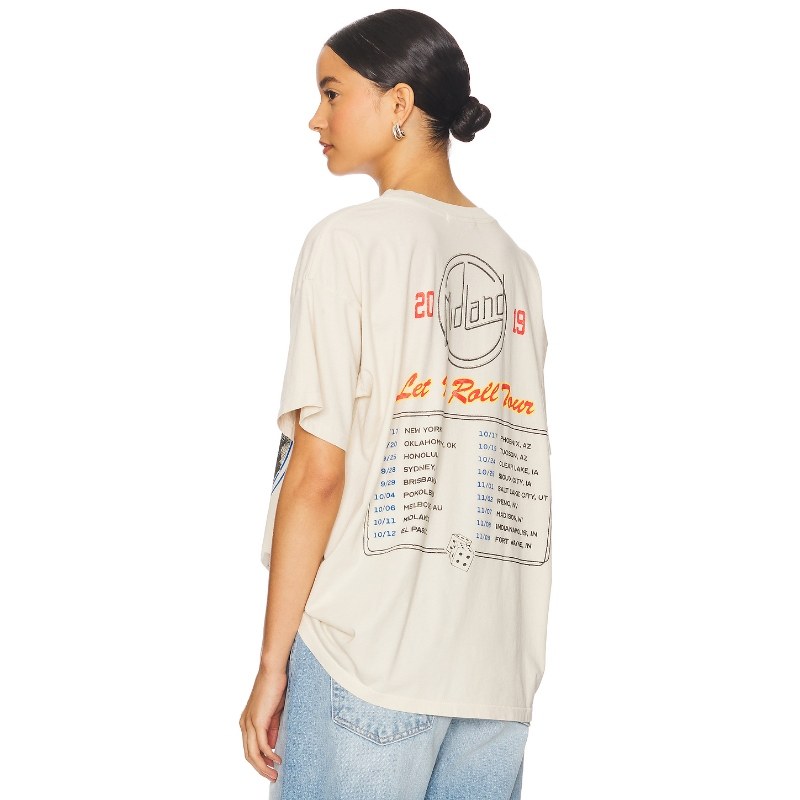 DAYDREAMER MIDLAND LET IT ROLL TOUR MERCH T恤 白色 y2k辣妹风