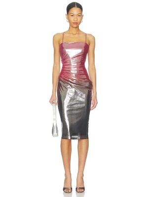 fleur du mal Ombre Shine Dress revolve小众新款 Pink,Metallic