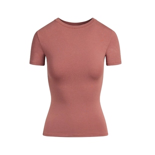 冬季 粉色辣妹风内搭上衣短袖 内搭 T恤 REVOLVE小众新款 SKIMS