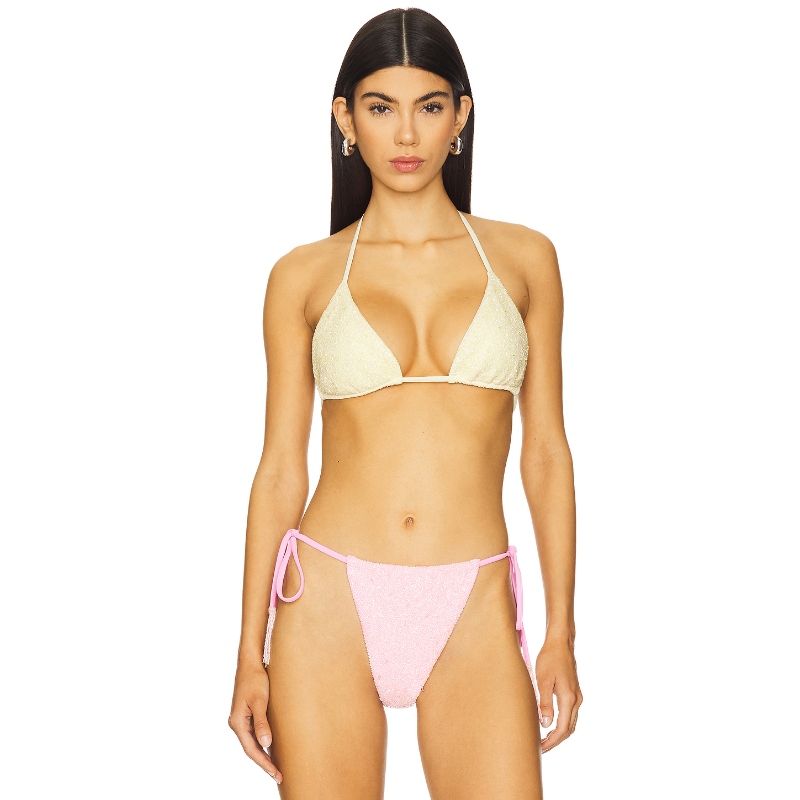 Oceanus NIXIE 比基尼文胸上装 黄色 y2k辣妹风REVOLVE