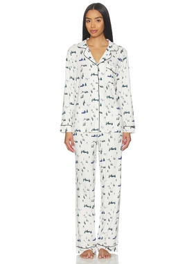 eberjey GISELE 睡衣套装 象牙白舒适家居服套装REVOLVE小众新款