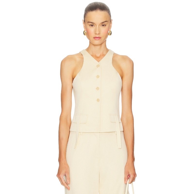 Alexis LUCKY 背心 棕黄色 运动复古风REVOLVE小众新款