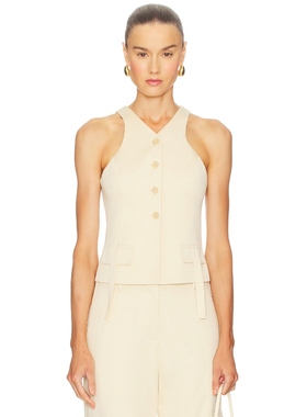 Alexis LUCKY 背心 棕黄色 运动复古风REVOLVE小众新款