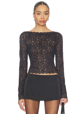 Elodie the Label ALMA 蕾丝上装 黑色 y2k辣妹风REVOLVE小众新款