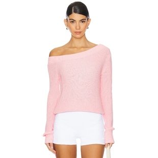 粉色REVOLVE小众新款 Bobi 毛衣 SHOULDER ONE