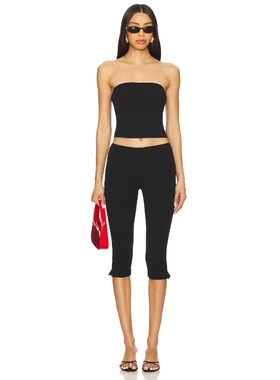 MORE TO COME Siara Capri Set 黑色REVOLVE小众新款