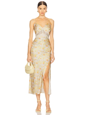 ASTR the Label DRESS 长裙 黄色REVOLVE小众新款