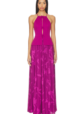 Katie May 裙子 紫色revolve小众新款