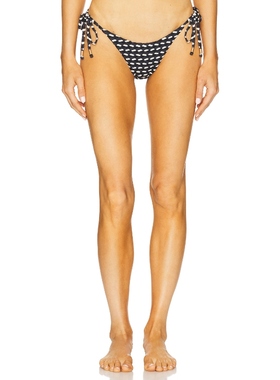 Seafolly TIE SIDE RIO 臀部系带内裤 藏青色y2k辣妹风REVOLVE小