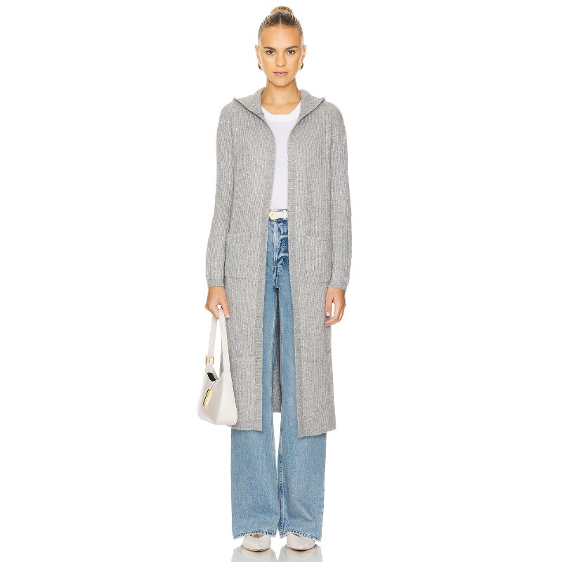 [冬季新品]Tularosa 针织开衫披肩REVOLVE新款连帽衫长款冬季保暖