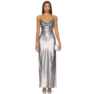 性感REVOLVE小众新款 superdown 金属银色美式 裙子 KIT