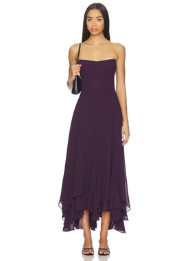 Amanda Uprichard MONTEREY 裙子 紫色REVOLVE小众新款