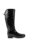 revolve小众新款 Hunter 黑色 QUILT 雨靴 REFINED GLOSS