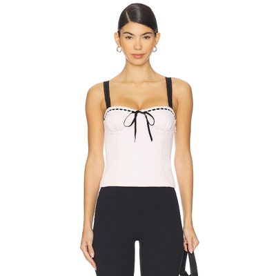 With Jean RYDER 紧身上装 粉色 y2k辣妹风REVOLVE小众新款