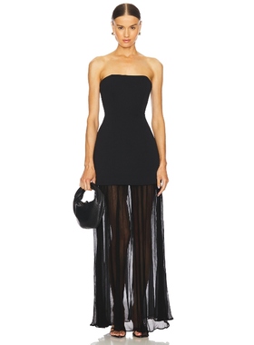 L'Academie AMIENS 长裙 黑色REVOLVE小众新款