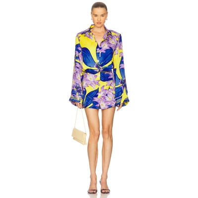 [冬季新品]Muma World CLASSIC 衬衫连衣裙Blue,Yellow REVOLVE